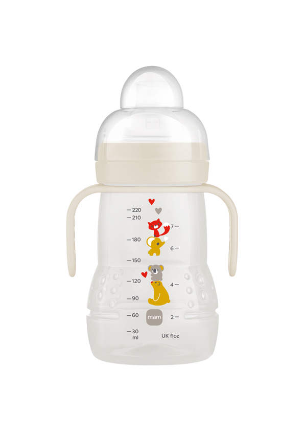 MAM Trainer+ Μπιμπερό 4+ Μηνών Μπεζ 220ml 1 MAM Trainer+ Μπιμπερό 4+ Μηνών Μπεζ 220ml