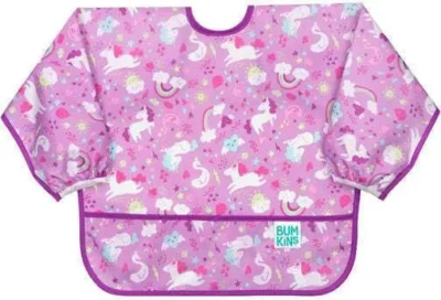 Αρχική 9 Bumkins Sleeved Bib Σαλιάρα με Μανίκια Unicorn 6-24 Μηνών 1 Τεμάχιο