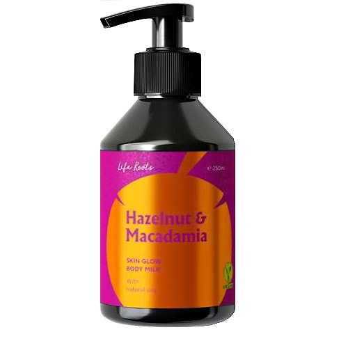 Life Roots Hazelnut & Macadamia Skin Glow Body Milk 250ml 1 Life Roots Hazelnut & Macadamia Skin Glow Body Milk 250ml