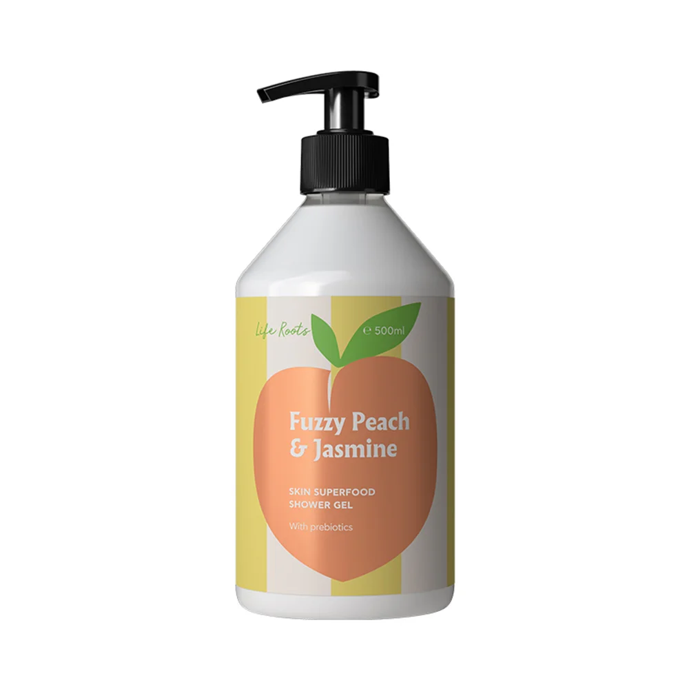 Life Roots Fuzzy Peach & Jasmine 500ml Shower Gel 500ml 1 Life Roots Fuzzy Peach & Jasmine 500ml Shower Gel 500ml
