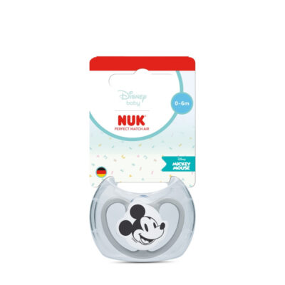 NUK Perfect Match Air Disney Πιπίλα Σιλικόνης με Θήκη 0-6 Μηνών Mickey 1 Τεμάχιο