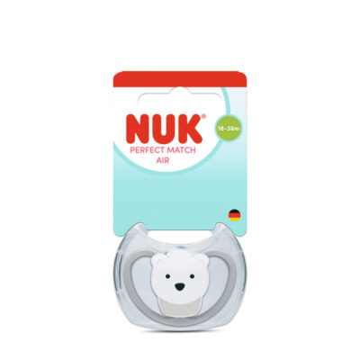 NUK Perfect Match Air Πιπίλα Σιλικόνης με Θήκη 18-36 Μηνών Bear 1 Τεμάχιο