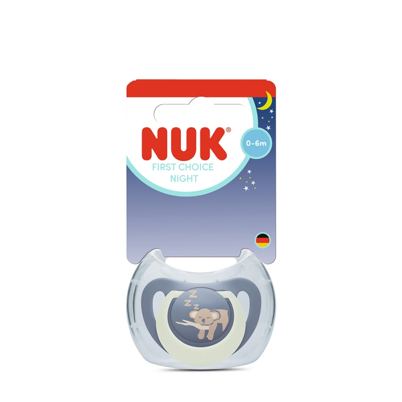 NUK First Choice Night Πιπίλα Σιλικόνης με Θήκη 0-6 Μηνών Koala 1 Τεμάχιο 1 NUK First Choice Night Πιπίλα Σιλικόνης με Θήκη 0-6 Μηνών Koala 1 Τεμάχιο
