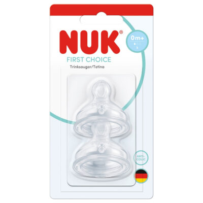 NUK First Choice Θηλή Σιλικόνης Small 0+ Μηνών 2 Τεμάχια