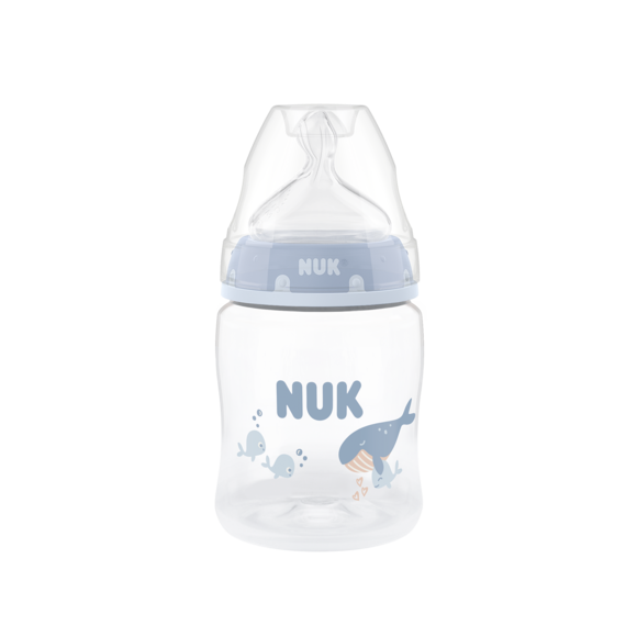 Nuk First Choice Μπιμπερό Πλαστικό με Θηλή Σιλικόνης Small 0+ Μηνών Whale 150ml 1 Nuk First Choice Μπιμπερό Πλαστικό με Θηλή Σιλικόνης Small 0+ Μηνών Whale 150ml